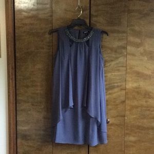 Gray Flowing sleeveless dress